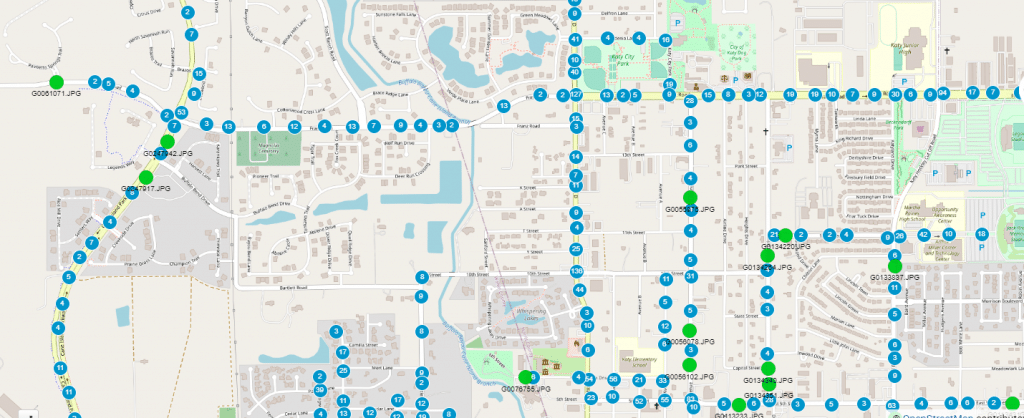 OcuMap-GPS imagery on the map 